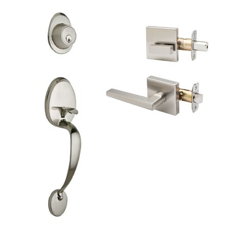 Copper Creek Colonial Handleset, Verona Lever Interior Trim, Satin Stainless CZ2610XVL-SS
